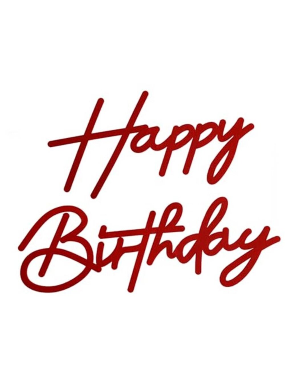 Red Felt Happy Birthday Banner Backdrop Wall Decor Photo Booth Sign Party Kids